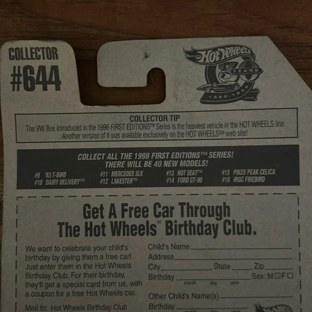 Hot Wheels 1998 First Editions '63 T Bird #644
